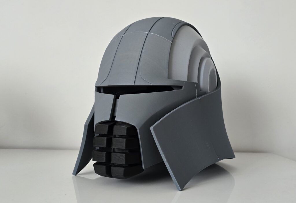 stl preview of a 3d printable starkiller helmet made by mysterymakers