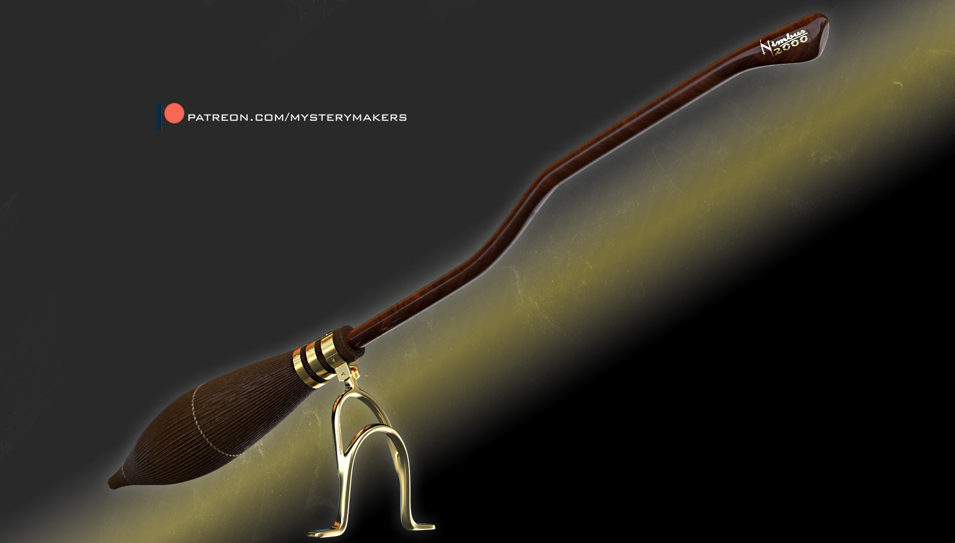 stl preview of a 3d printable nimbus 2000 made by mysterymakers