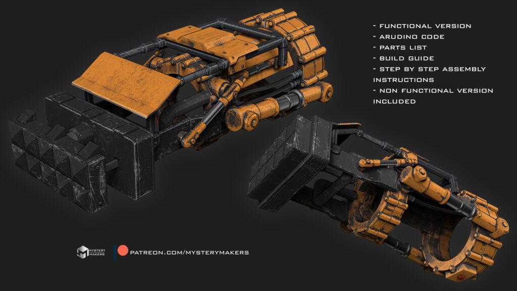 stl preview of a 3d printable power fist made by mystery makers